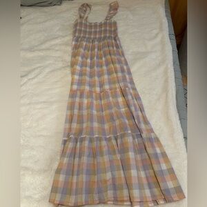 Pink Lily Smocked Gingham Dress | Size M